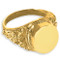 Antique Round 14k Gold Plated Sterling Silver Cremation Ring