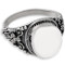 Antique Round Sterling Silver Cremation Ring