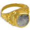 14k Gold Plated Sterling Silver Antique Ring
Clear glass front means keepsakes are visible