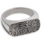 Enduring Rectangle Fingerprint Memorial Ring - Fingerprint Only