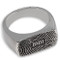 Enduring Rectangle Fingerprint Memorial Ring - With Initials