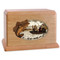 Bass Boat Fishing Wooden Companion Urn - Oak Wood