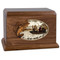 Bass Boat Fishing Wooden Companion Urn - Walnut Wood