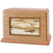 Hawaiian Beach w/ Outrigger Canoe Companion Urn - Oak