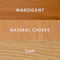 Wood Options: Mahogany, Natural Cherry, Oak