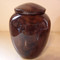 Turned Walnut Wood Companion Urn - holds cremains of 2