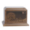 S401 Walnut urn with Road home engraved scene