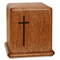 Cross Mahogany Wood Urn