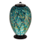 Deco Hand Blown Glass Funeral Urn - Aegean