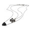 Stainless steel necklace chain and pendant with lava rock essential oil diffusion bead