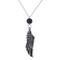 Angel Wing Cremation Urn Necklace with Lava Rock