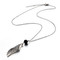 Stainless steel necklace chain and pendant with lava rock essential oil diffuser bead