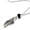 Cremation Jewelry Memorial Necklace - Angel Wing & Lava Rock Diffuser