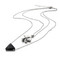Stainless steel double chain and pendant with lava rock essential oil diffusion bead