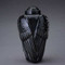Angel Wings Ceramic Urn - Black Gloss Finish