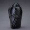 Angel Wings Ceramic Urn - Black Gloss Finish