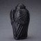 Angel Wings Ceramic Urn - Black Matte Finish