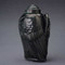 Angel Wings Ceramic Urn - Black Melange Finish