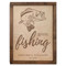 Gone Fishing Cremation Urn Plaque - Bass