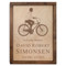 Male Cyclist Wood Cremation Urn Plaque