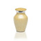 Artisan Ivory Metal Cremation Urn - Small Keepsake Urn (3 cubic inches)