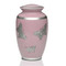 Butterflies in Pink Metal Cremation Urn - Adult Urn