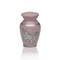 Butterflies in Pink Metal Cremation Urn - Small Keepsake Urn (3 cubic inches)