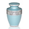 Savant Metal Cremation Urn in Teal Blue