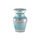 Teal Blue Metal Urn in Keepsake Size