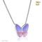 Butterfly Cremation Urn Necklace in Lavender - Includes necklace chain