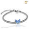 Butterfly Cremation Urn Bracelet in Blue - Includes bracelet chain
