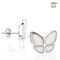 Butterfly Memorial Earrings in Pearl White - These do not hold remains