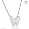 Butterfly Cremation Urn Necklace in White - Includes necklace chain