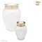 Blessing Brass Cremation Urn in Pearl White - Small Keepsake Urn