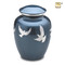 Divine Metal Cremation Urn with Flying Doves - Adult