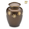 Metal Urn with Autumn Leaves - Adult