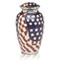 American Flag Brass Cremation Urn