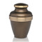 Brass Cremation Urn with Decorative Stripes