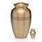 Adult Brass Urn & Small Keepsake Urn