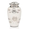 Floral Symphony Brass Urn in White