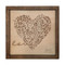 Love with Floral Heart Personalized Plaque Urn