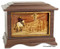 Horse Riding Home Cremation Urn in Walnut Wood (Cross)