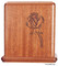 Mahogany Wood Cremation Urn
Laser Engraved with Single Rose