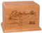 Laser Carved Golf Urn | Cherry