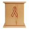 Maple wood urn with Awareness Ribbon (Red)