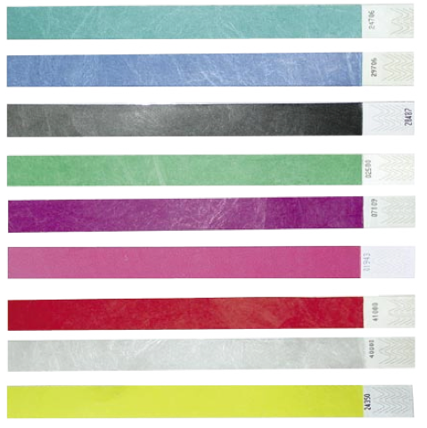 WRISTBANDS - ALL COLOURS AND TYPES