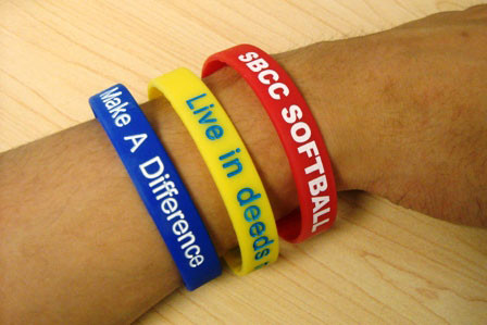 WRISTBANDS - SILICONE - PLAIN AND CUSTOM