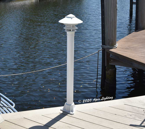 Aluminum Round Post Dock Light 2 Aluminum Round Post Dock Light 2