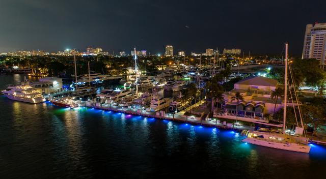 Pier 66 north side with Mantis Underwater Lights and Scallop Pathway Lights