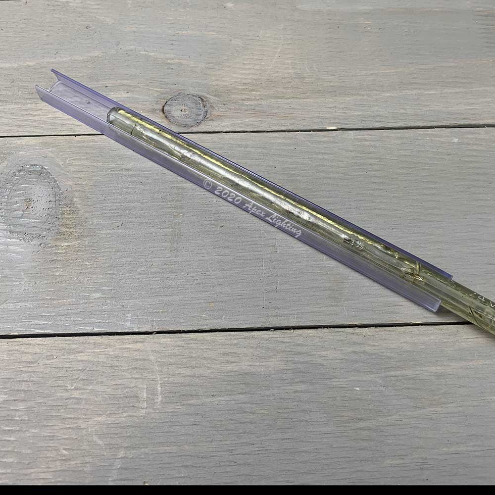 Mounting Track for LED Rope Light Clear Plastic